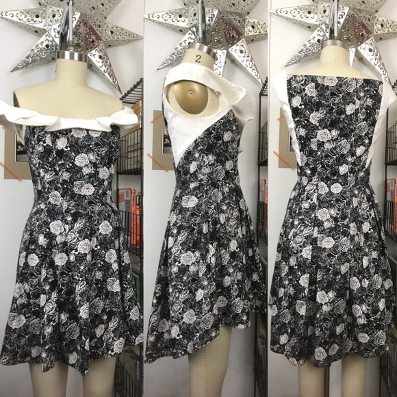 Thakoon Off the Shoulder Winter Rose Bridal Swing - Picture 3 of 8